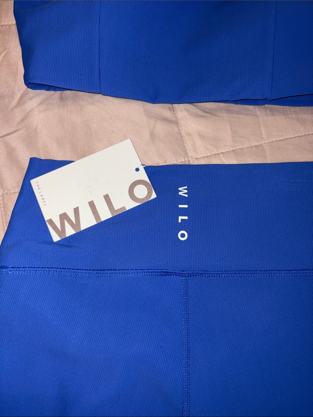 NWT Wilo Cobalt Blue Ribbed Bra and Short set. Size S - Picture 2 of 3